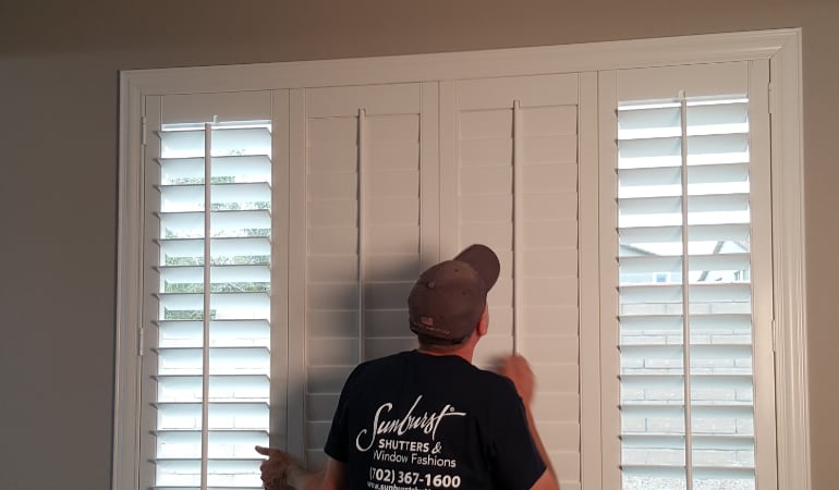 Installation of plantation shutters in Charlotte